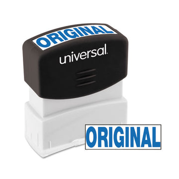 Universal® Message Stamp, Original, Pre-inked One-color, Blue freeshipping - TVN Wholesale